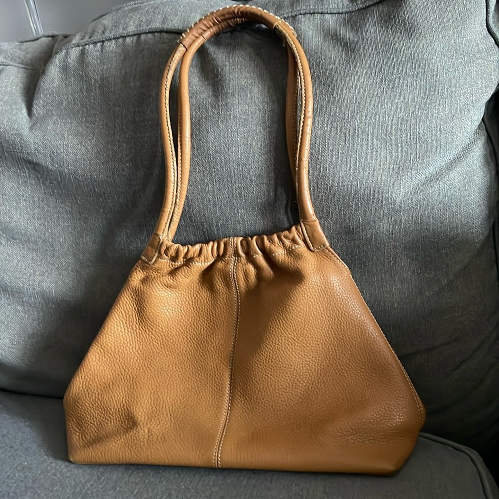 Fossil Tan Cognac Color Medium Satchel shoulder Bag